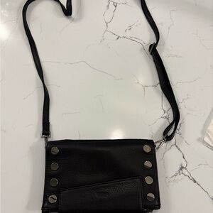 Hammitt Levy Black/ Gunmetal Crossbody wallet/bag with black Studs